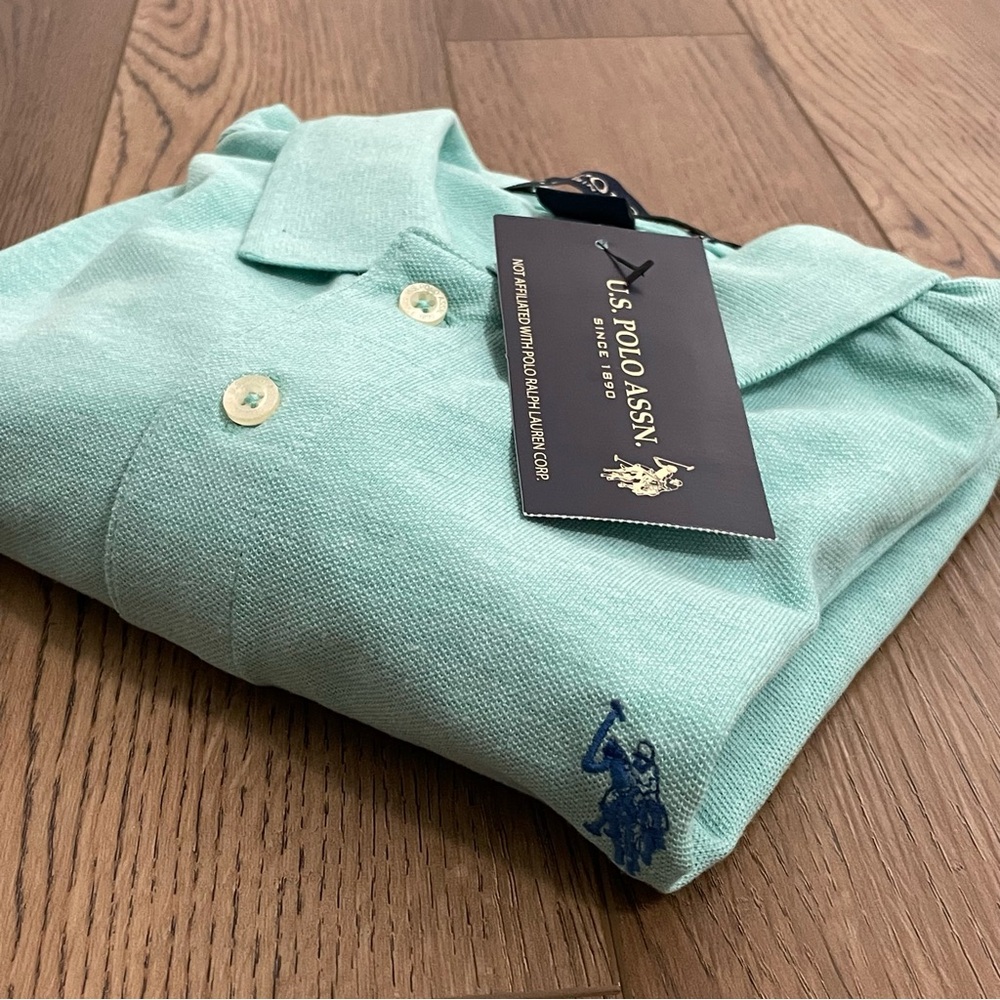 U.S. Polo Assn. Green Polo Shirt‎ Mens Medium NEW